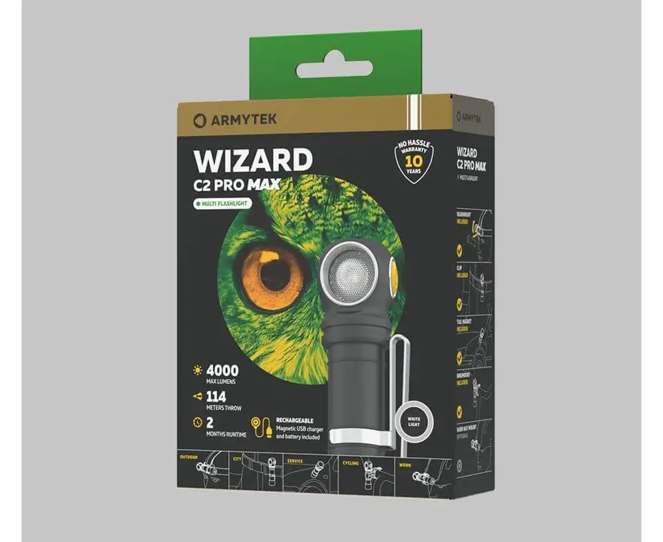 Armytek USB磁気ヘッドランプ Wizard C2 PRO Max 4150lm