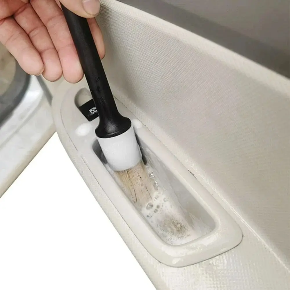 Boar Hair Bristle Car Detailing Brush Set Ultra Soft Dirt Dust Clean Auto Detail Tools Wash Accessories Sponges Towels