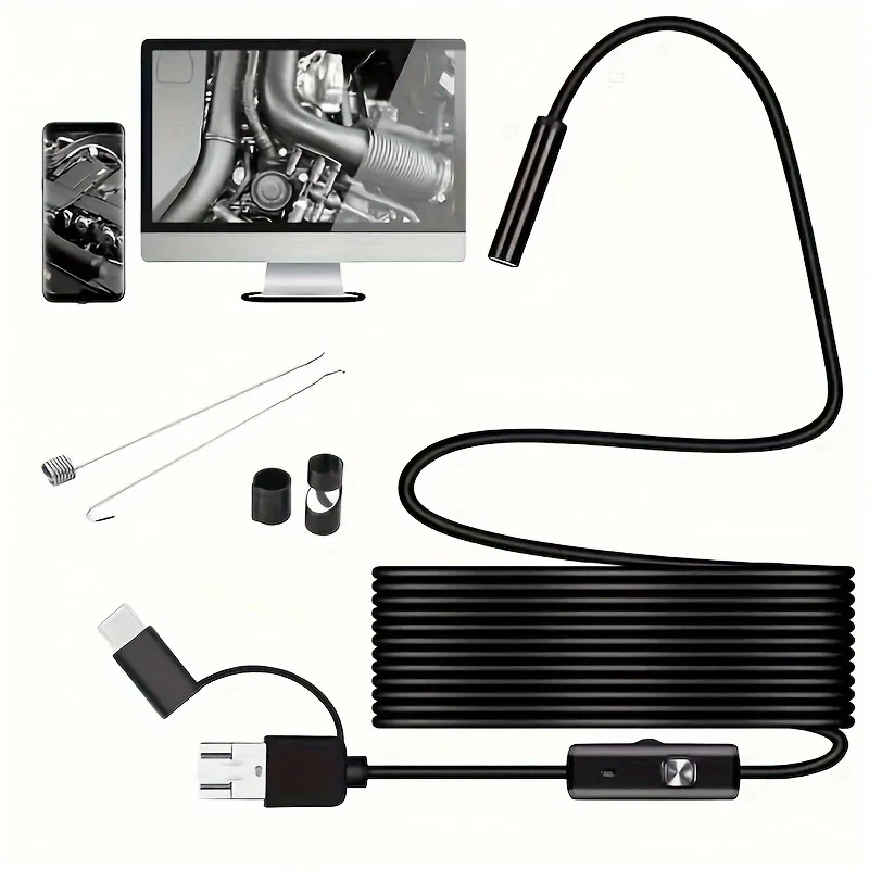 

Android Camera Endoscope IP67 7mm 3In1 USB/Micro USB/Type-C Endoscope Camera Borescope with 6 LED for Android PC Notebook
