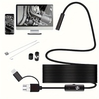 Android Camera Endoscope IP67 7mm 3In1 USB/Micro USB/Type-C Endoscope Camera Borescope with 6 LED for Android PC Notebook