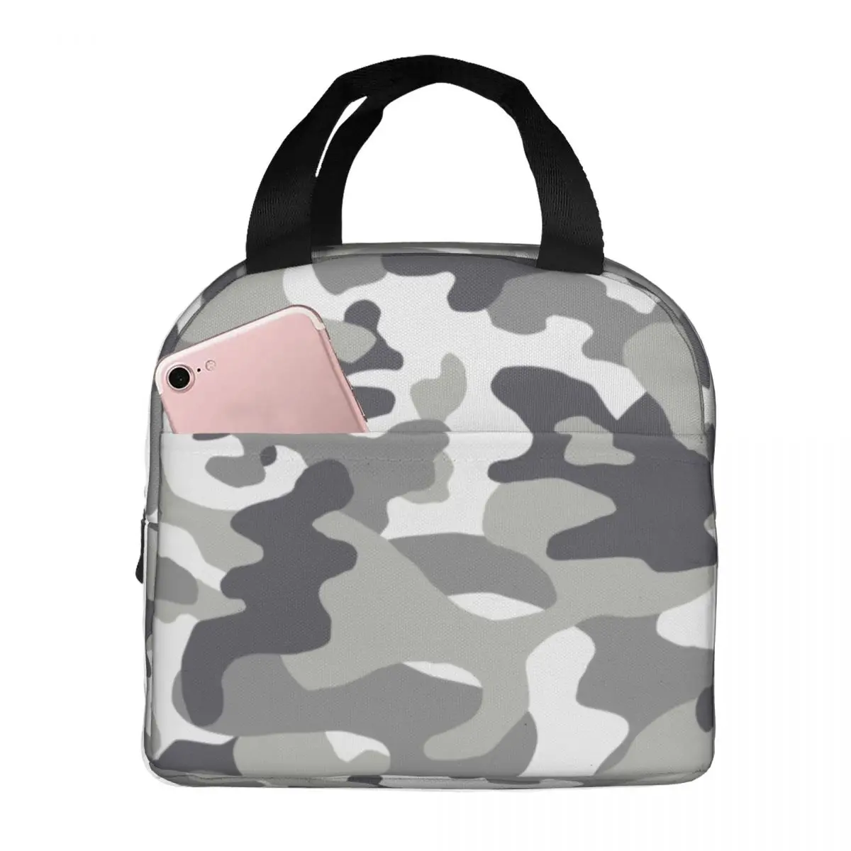 Urban Camouflage Pattern Insulated Lunch Bag for Women Leakproof Military Tactical Camo Thermal Cooler Bento Box