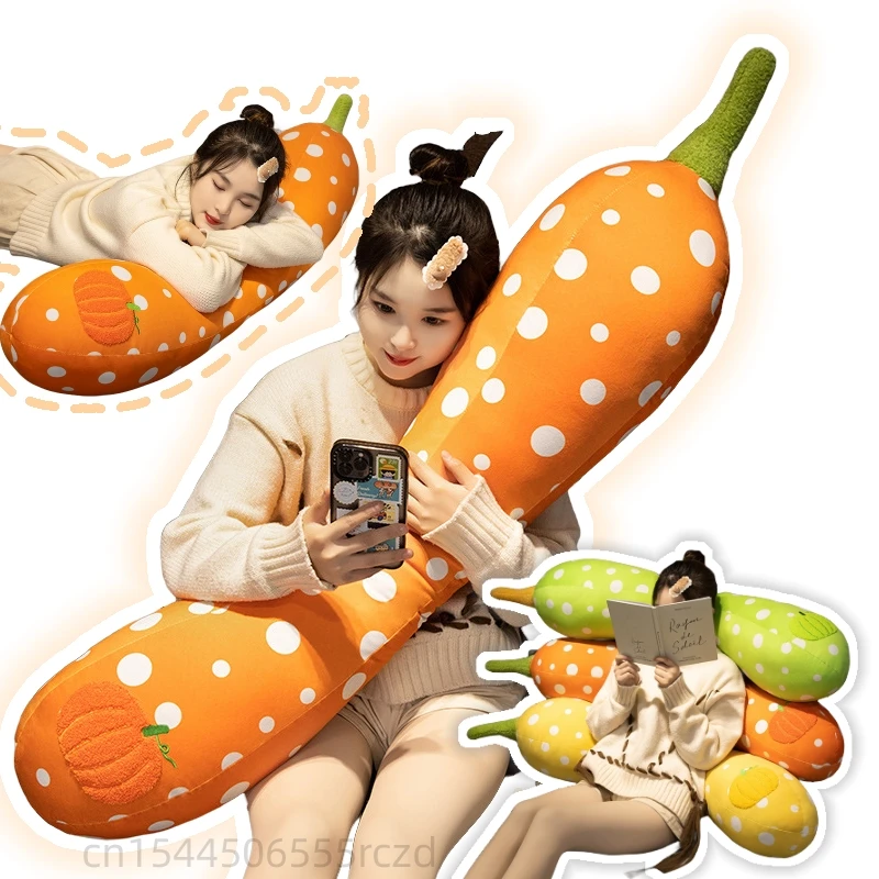 

93-110cm High Quality Giant Striped Polka Dot Pumpkin Soft Plush Doll Pillow Halloween Decoration Gift For Boys And Girls