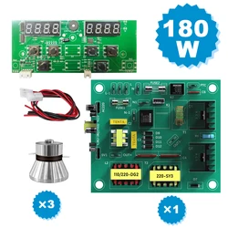 Limpiador ultrasónico de 180W, placas de controlador PCB, Kit de placa de circuito con transductor ultrasónico de 40KHz