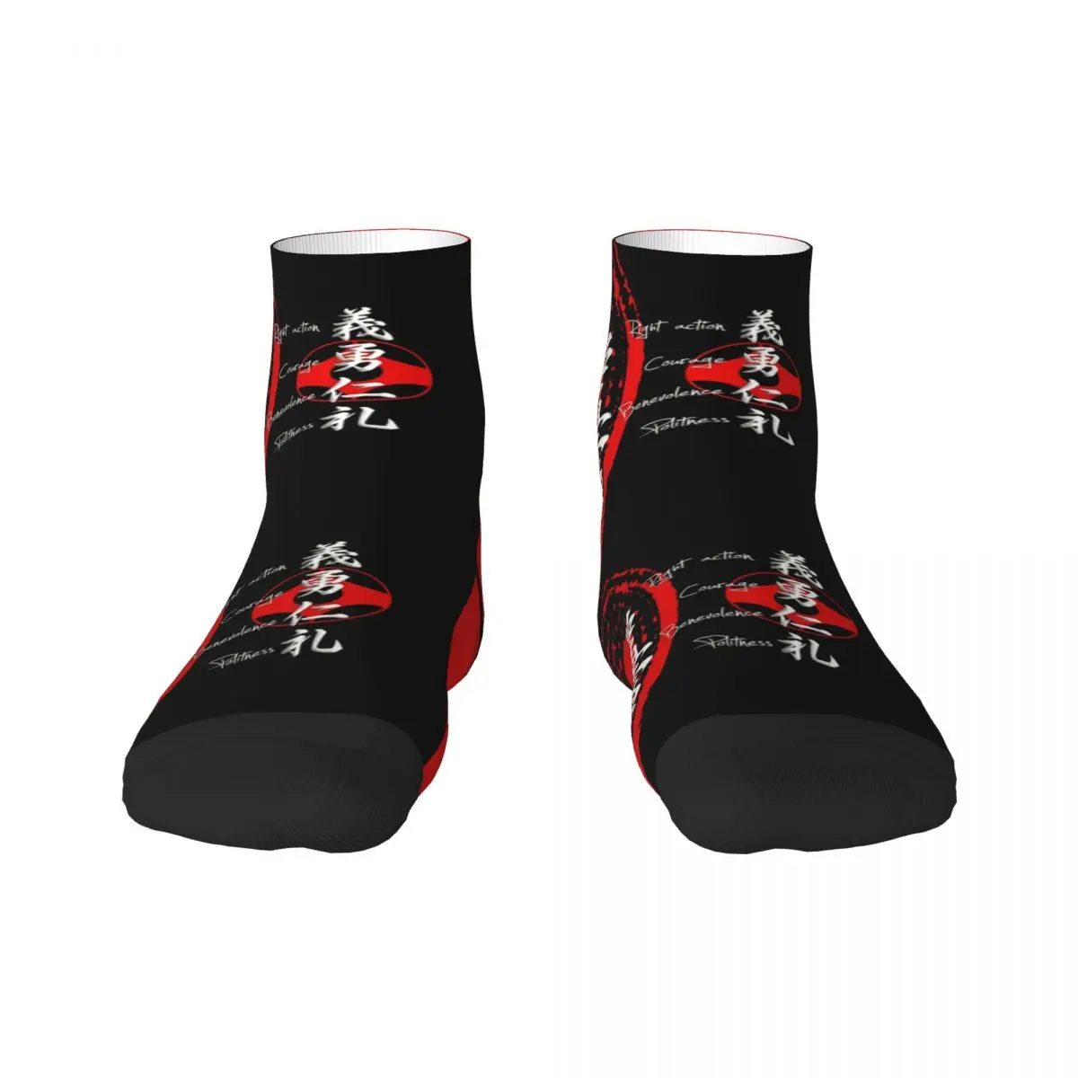 Funny Men's Kyokushin Karate Bushido Values Dress Socks Unisex Breathbale Warm 3D Printing Martial Arts Crew Socks