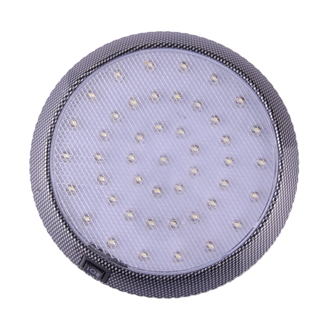 

12V White LED Car Camper Van Boat Caravan Interior Roof Ceiling Light Carbon Fiber Style