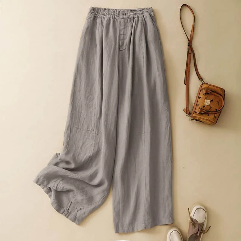 

Straight Pants for Women Korean Style Age Reduction Artistic Wide Leg Pants 2026 Summer Elastic Waisted Loose Fashion Trousers
