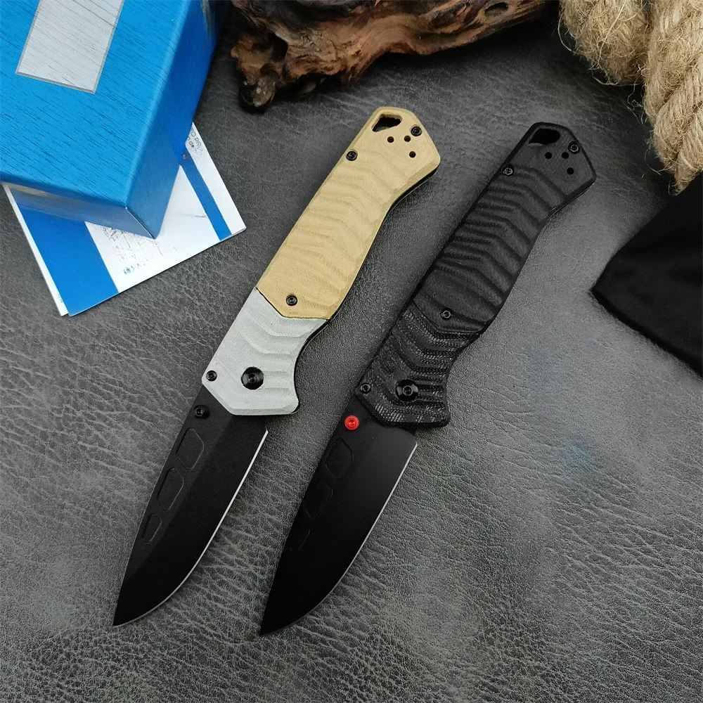 Multitool BM 593BK-01 PSK Personal Tactical Folding Knife D2 Cerakote Drop Point Blade Milled G10 Handle Camping Hunting Tool