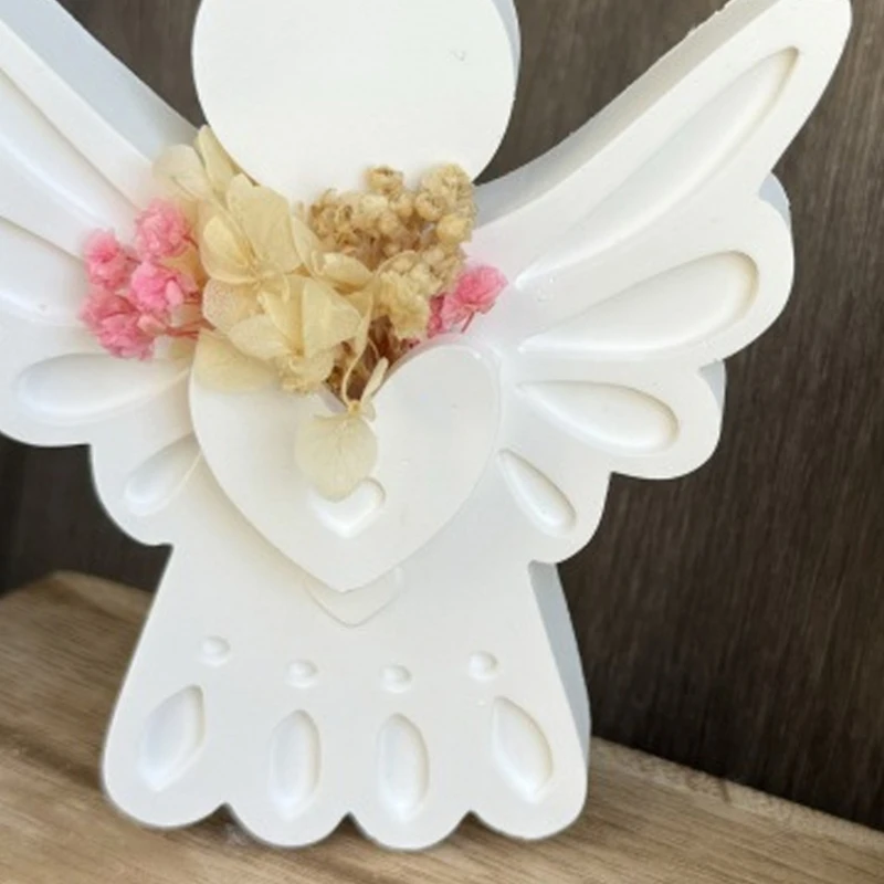 

Гибкая силиконовая форма для ангельских крыльев для украшения ручной работы, свеча, мыло, ремесло, высокое качество