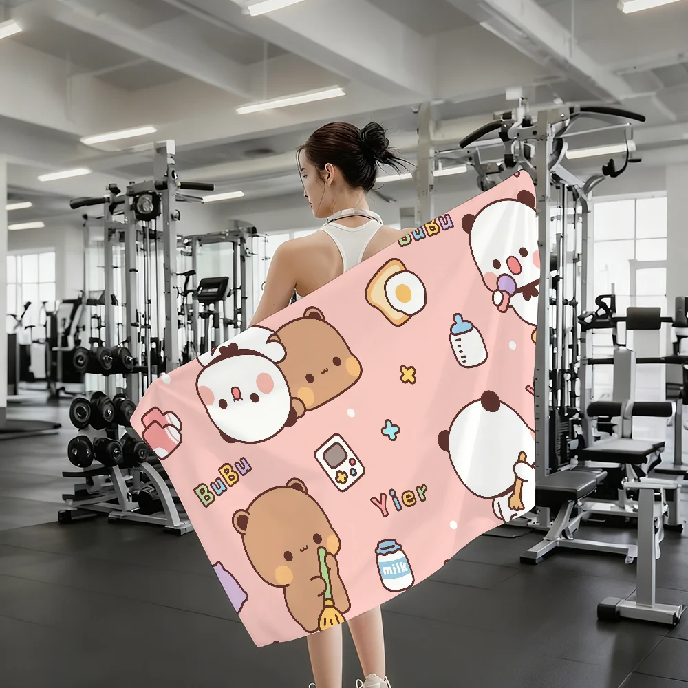 Cute Bubu Dudu Towel Shower Sauna Travel Spa Quick Dry Gym Accessories Soft Beach Towel