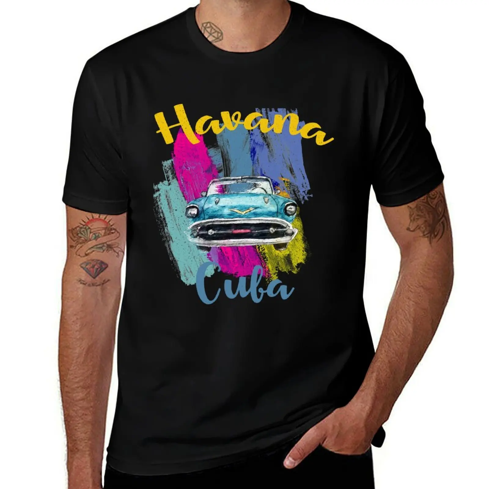 

Cuba Havana Souvenir Classic Car Vintage Car I Cuba T-Shirt t shirts for man cotton funny anime t shirts oversize T-shirt