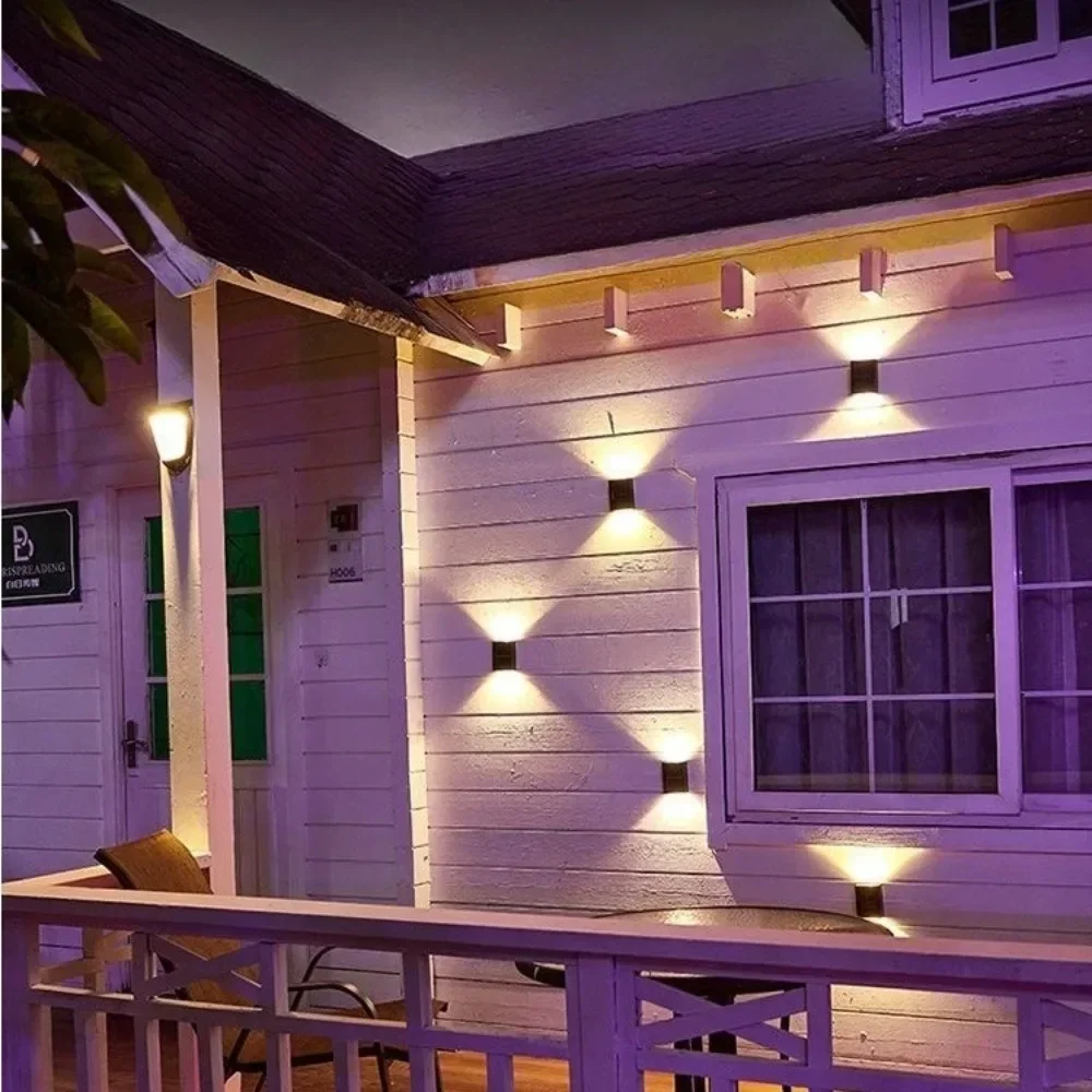 

Hot Solar powered outdoor courtyard lights decoration and layout of walls new style of up and down glowing ambient wall lights