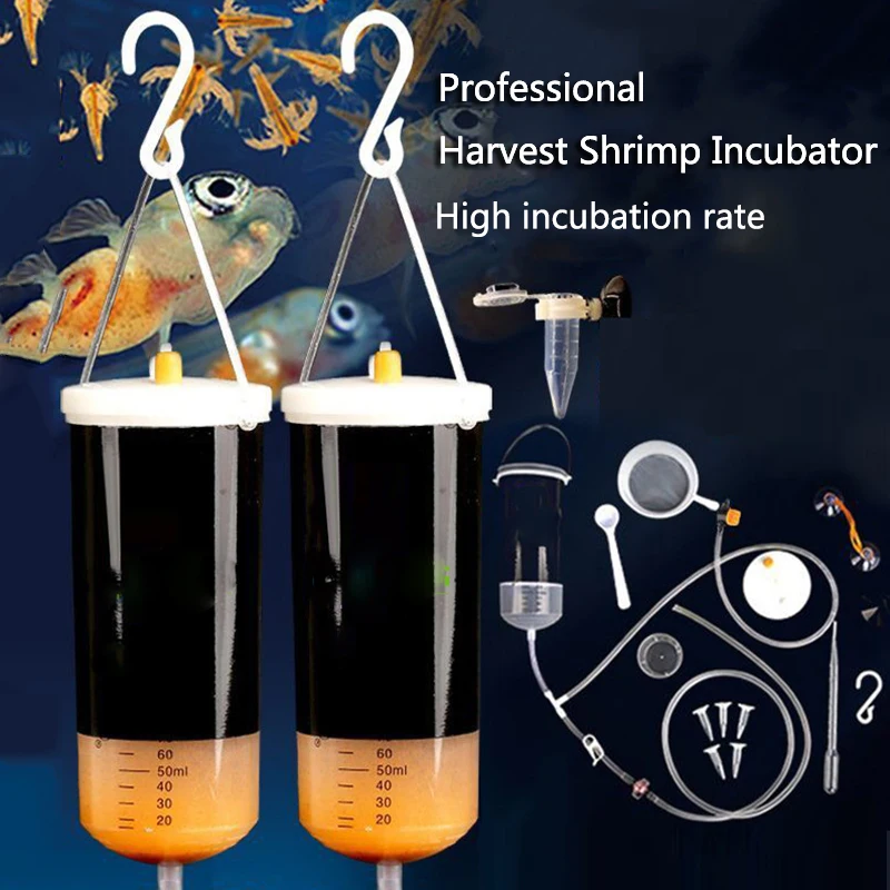 250ml Aquarium Brine Shrimp Incubator Baby Fish Feed Fairy Egg Artemia Alive Hatch Kit Fish for Tank Equipment Kits Eggs Hatcher