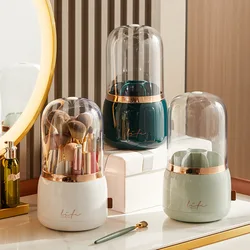 Multi-functional light luxury makeup brush storage bucket Dustproof household lipstick eyebrow pencil cosmetics storage box rota