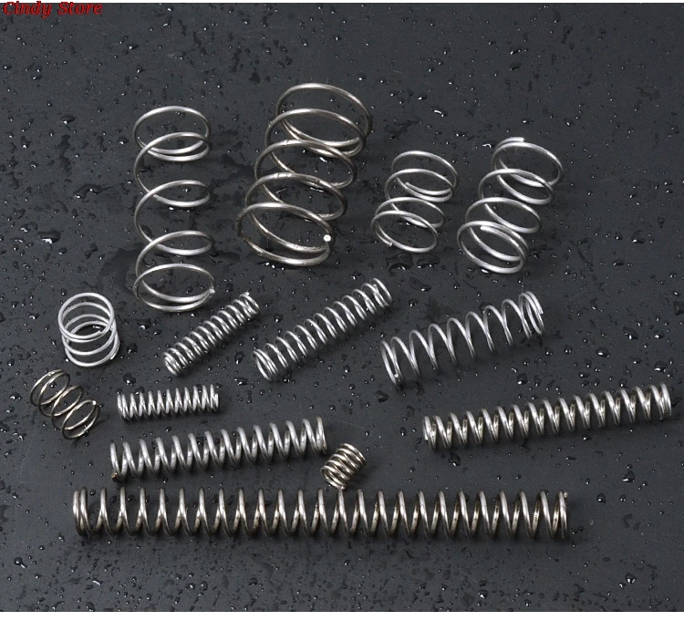 

10Pcs Mini Stainless Steel compression Spring Pressure Various Sizes