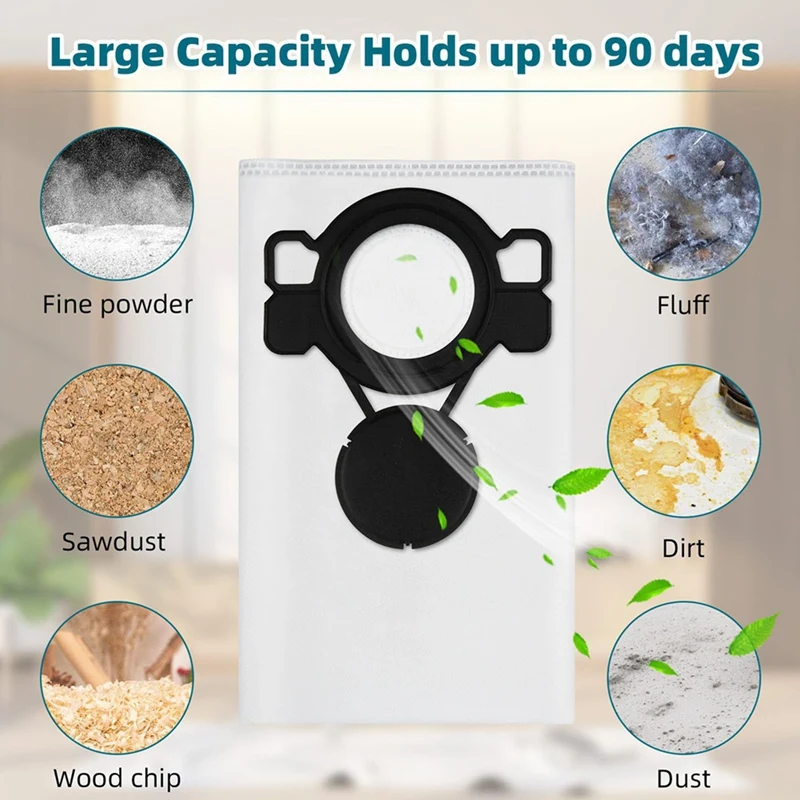 24X ว 107418353   ถุงกรองสําหรับเครื่องดูดฝุ่นแบบเปียก/แห้ง/เครื่องดูดฝุ่น รุ่น VC4210L ถุงเปลี่ยนความจุขนาดใหญ่