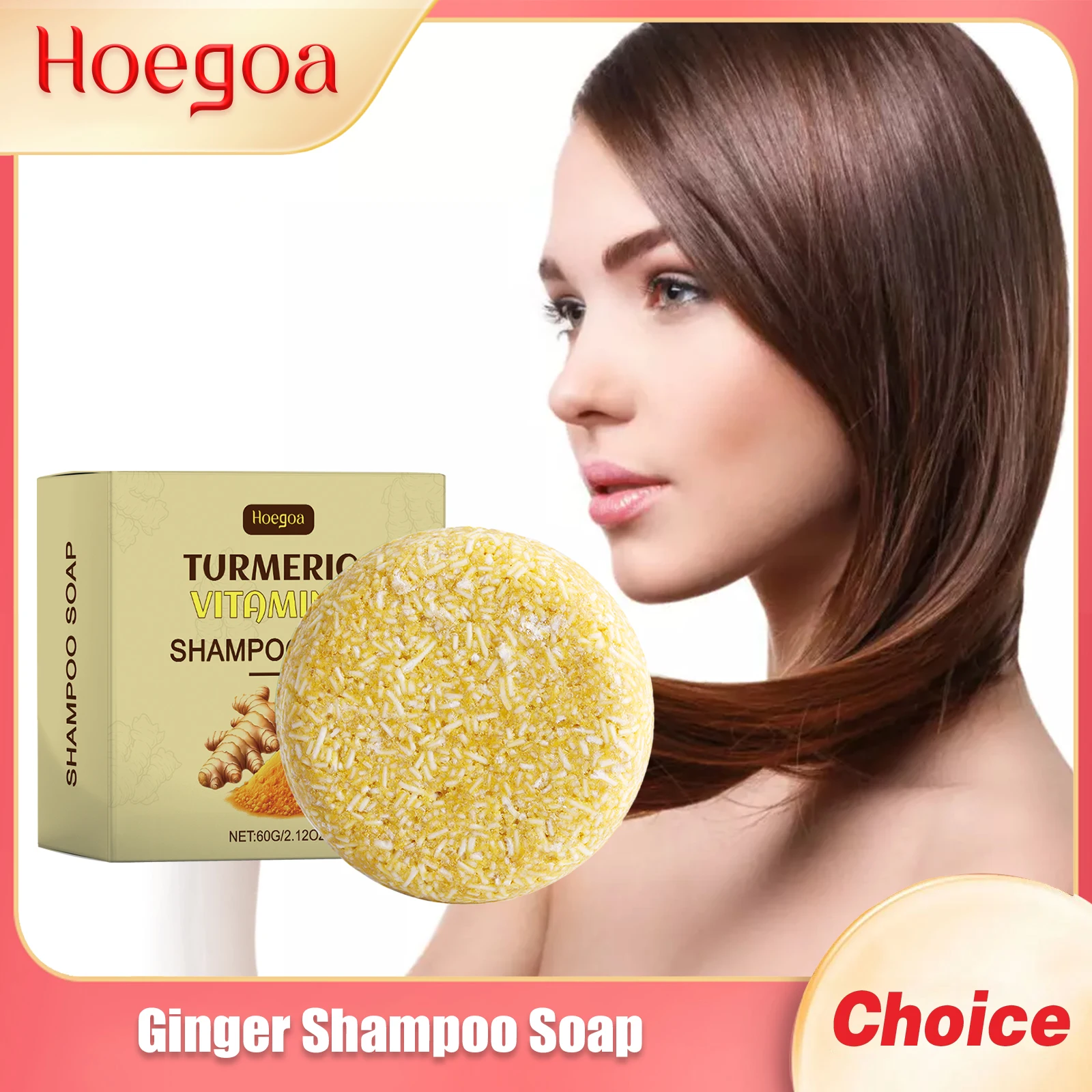 

HOEGOA Ginger Hair Shampoo Soap Deep Cleaning Control Head Oil Reduce Dandruff Improve Hair Quality Hair Nourishing Shampoo Soap