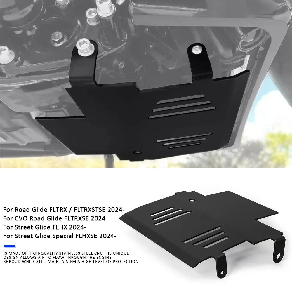 

For Road Glide FLTRX FLTRXSTSE Street Glide FLHXSE Motorcycle Engine Protection Device Lower Skid Plate Lower Engine 2024 2025