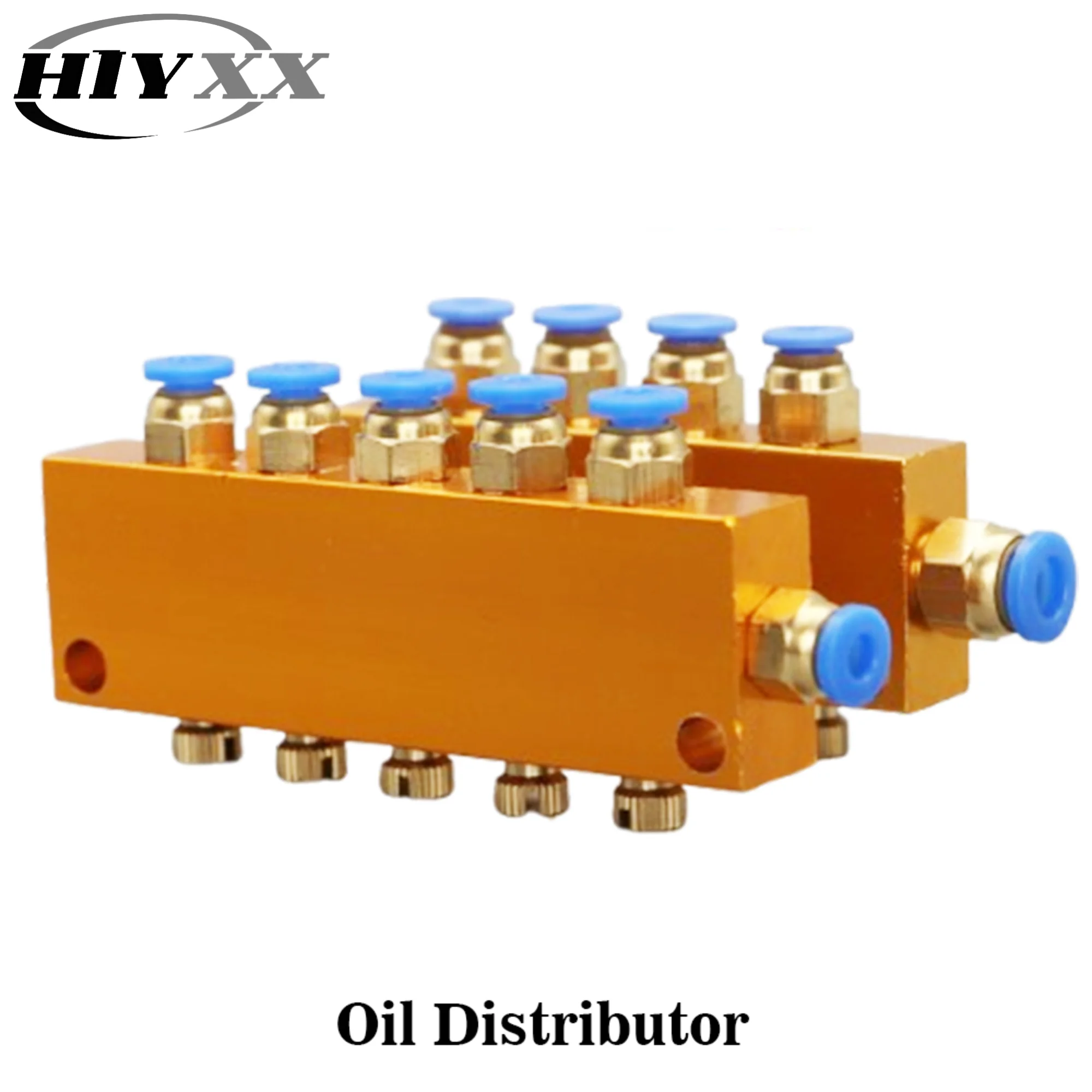TK Adjustable Oil Distributor Manifold Copper Lubrication Block With Quick Connector For CNC Machine Tool Lubrication System