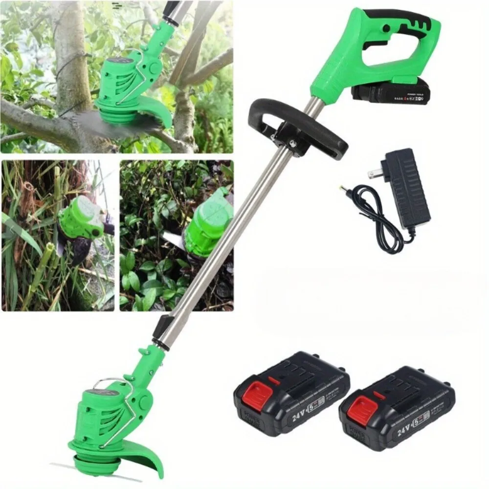 2024 Upgraded Electric Weed Eater Cordless Weed Wacker Battery Operated Lawn Trimmer/Wheel Edger/Mini-Mower/Brush Cutter,