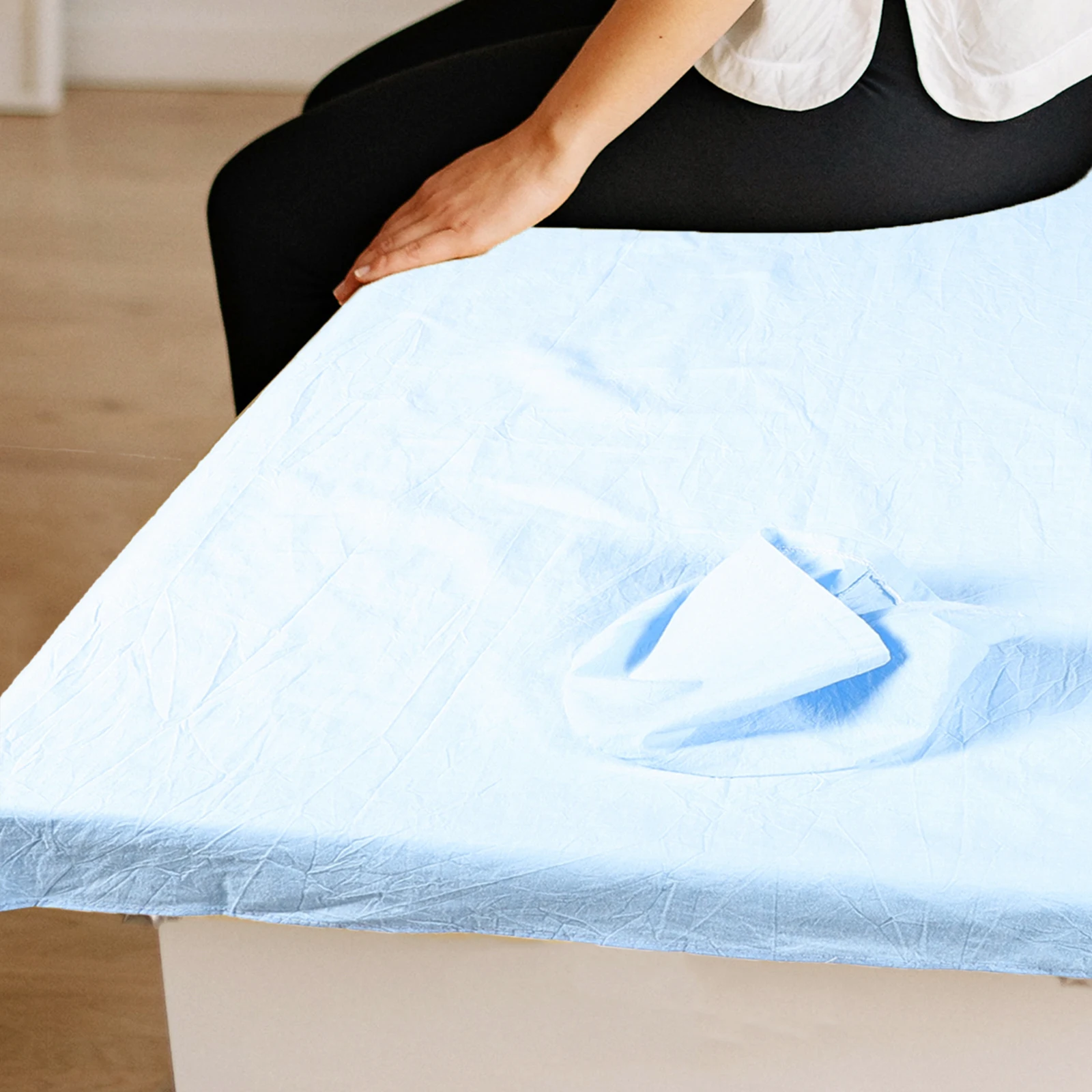 

Thickened Washed Beauty Salon Bed Sheet Beauty Salon Sheets Hole Spa Massage Bed Cover Blue Soft Multipurpose Safe