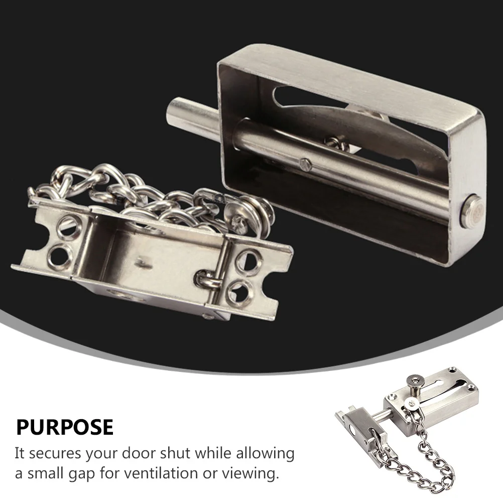 

Safety Door Bolt Chain Anti-Theft Door Chain High Hardness Smooth Surface Home Security Cabinet Latch Lock Safety Lock for Hotel