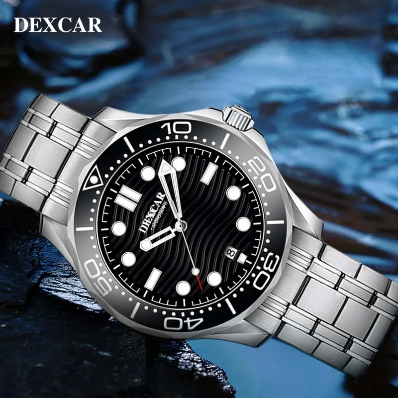 DEXCAR 2024 New Men\'s Watches Brand Luxury Automatic Watch For Men Men Mechanical Wristwatch 100M Waterproof Clock Man