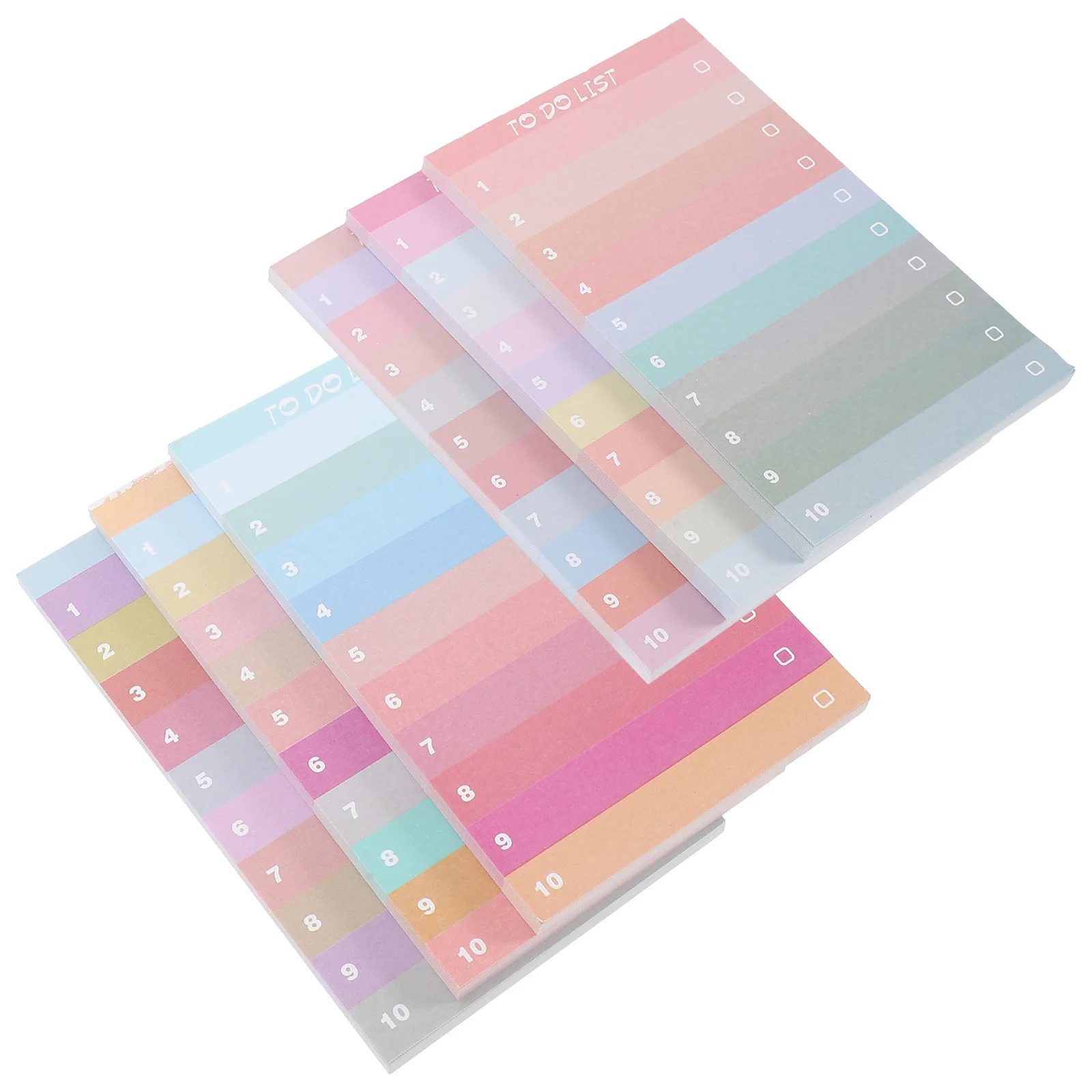 6Pcs Colorful Note Pads Self-Adhesive Memo Stickers for Students Teachers Office Staff Multi-Function Daily Use Note Accessories