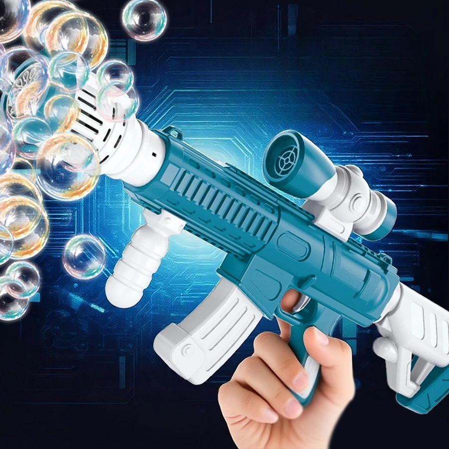 子供用全自動バブルガン、屋外おもちゃ、電動ハンドヘルドバブルマシン、屋台のおもちゃ