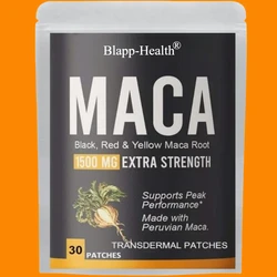 Organic Maca Root Transdermal Patches With Black + Red + Yellow Peruvian Maca Root Extract For Men And Women 30 Patches