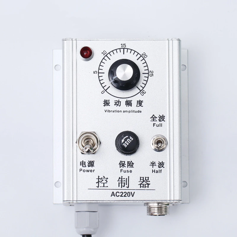 Install high-power vibration disc controller at around 220V/10A, half wave full wave pressure regulation linear vibration feeder