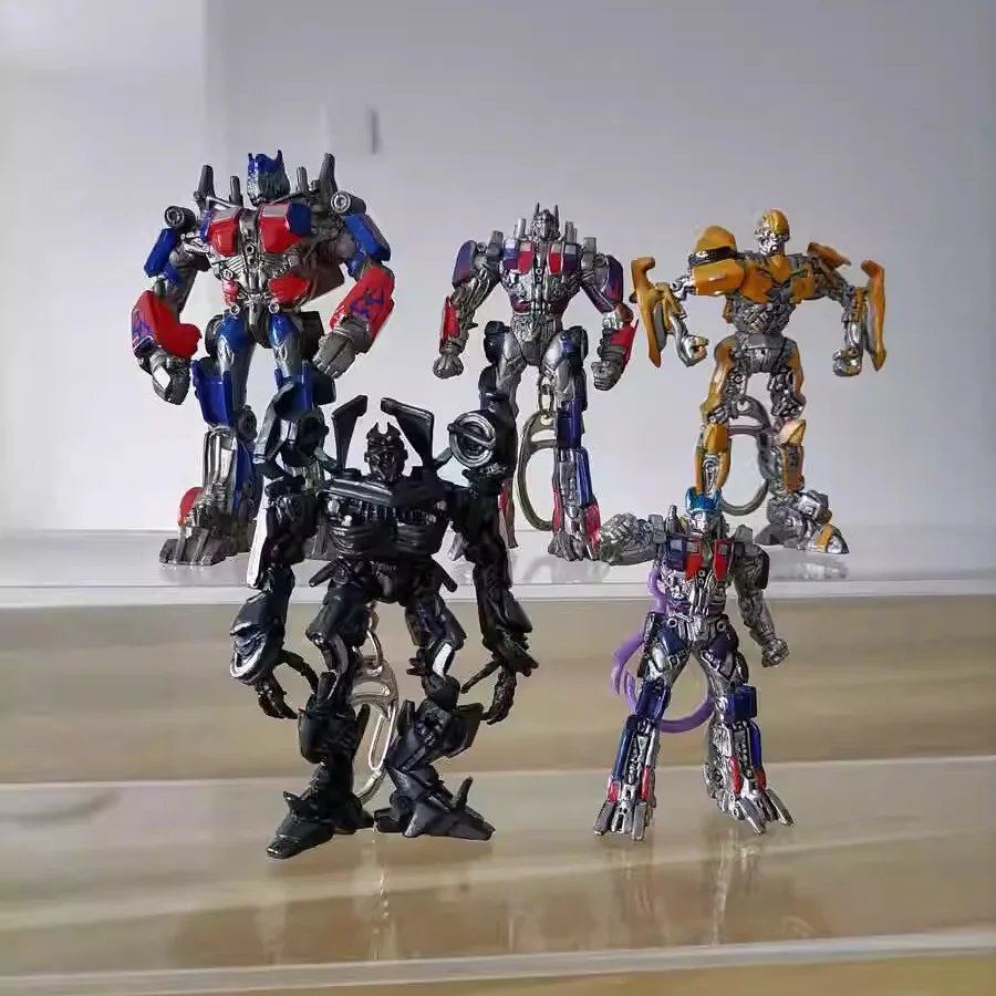 

Hasbro Transformers Action Figure Joints Movable Backpack Pendant Optimus Prime Bumblebee for Boys Gifts Desktop Decor Key Chain