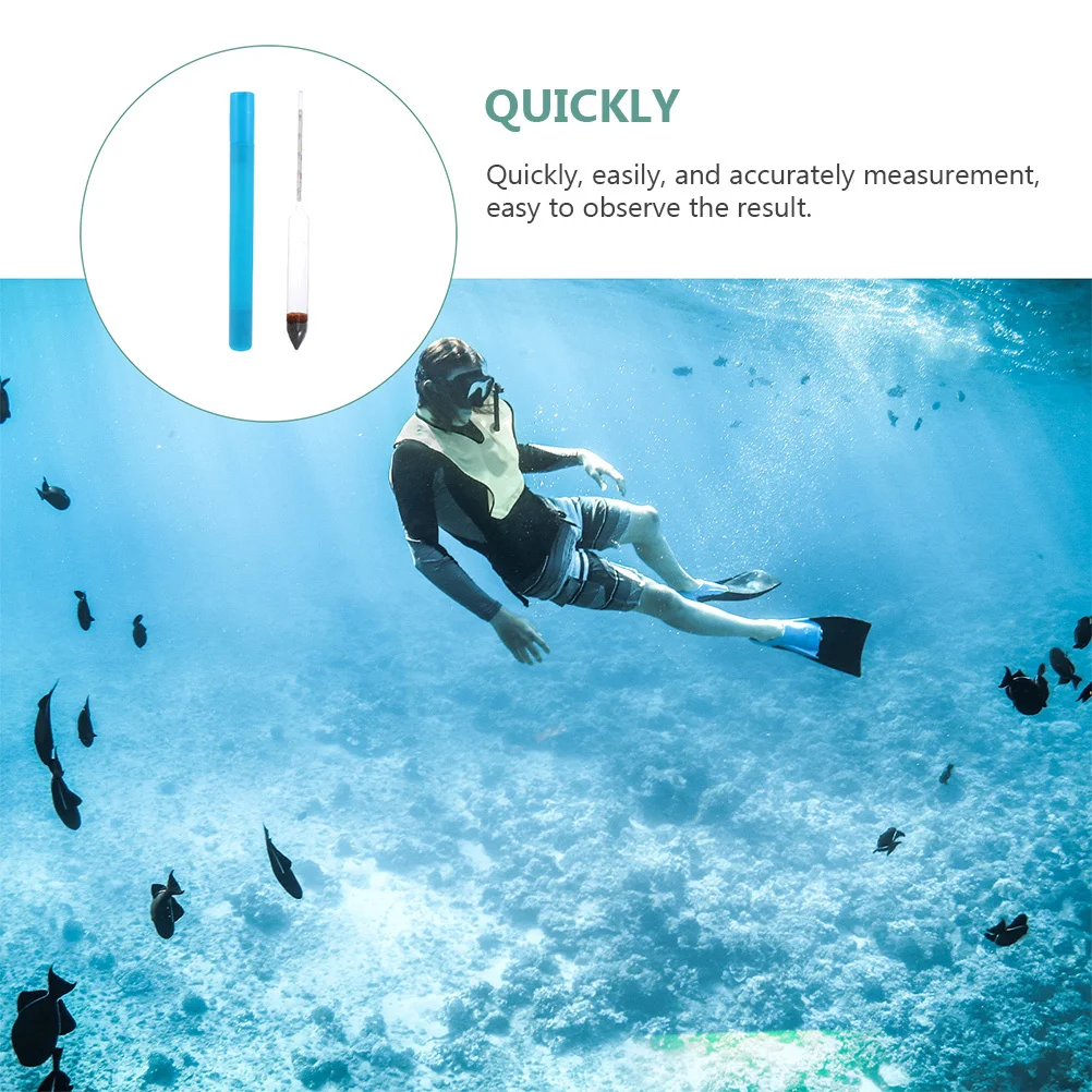 

2 Pcs Hydrometer Aquarium Salinometer Fish Tank Saltwater Gravimeter Tester Measuring Instrument Supplies Sea