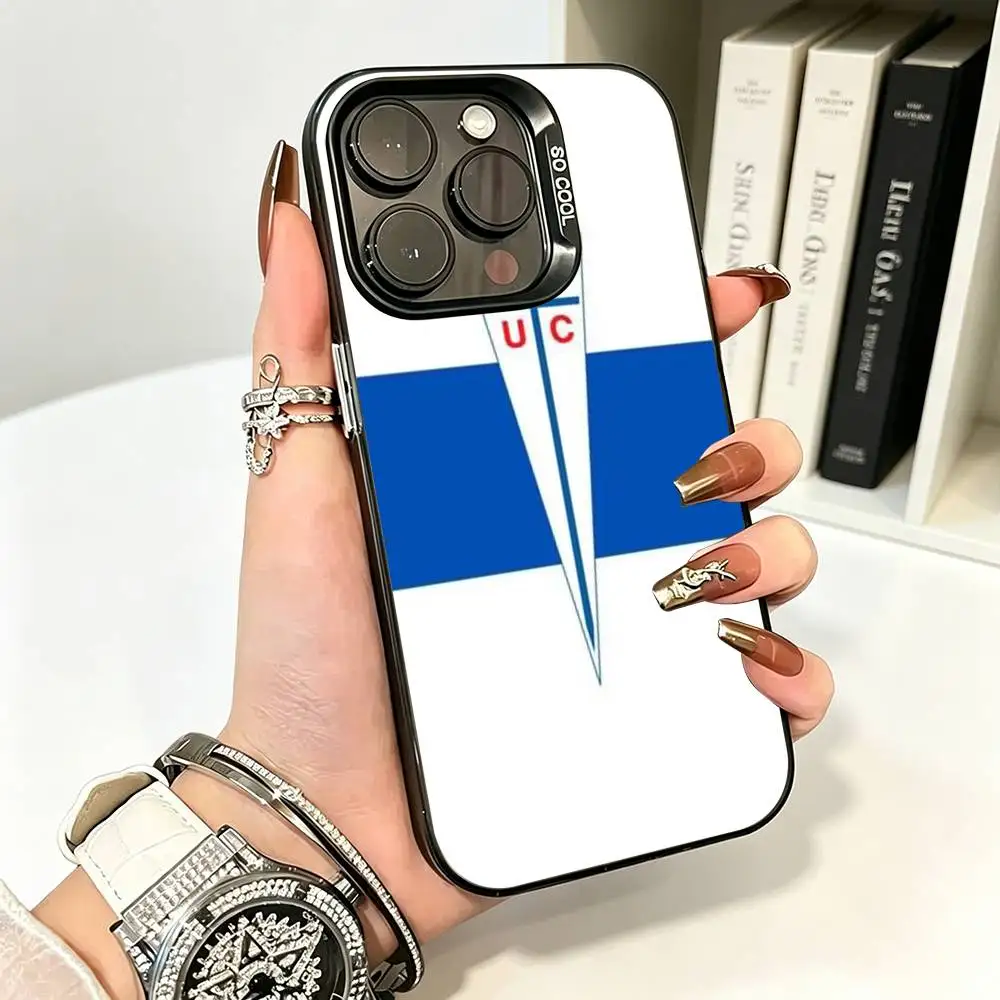 Прочный чехол Bumbe для iPhone 17 16 15 14 13 12 11 Plus Pro Max цвет серебристый серия Universidad Catolica