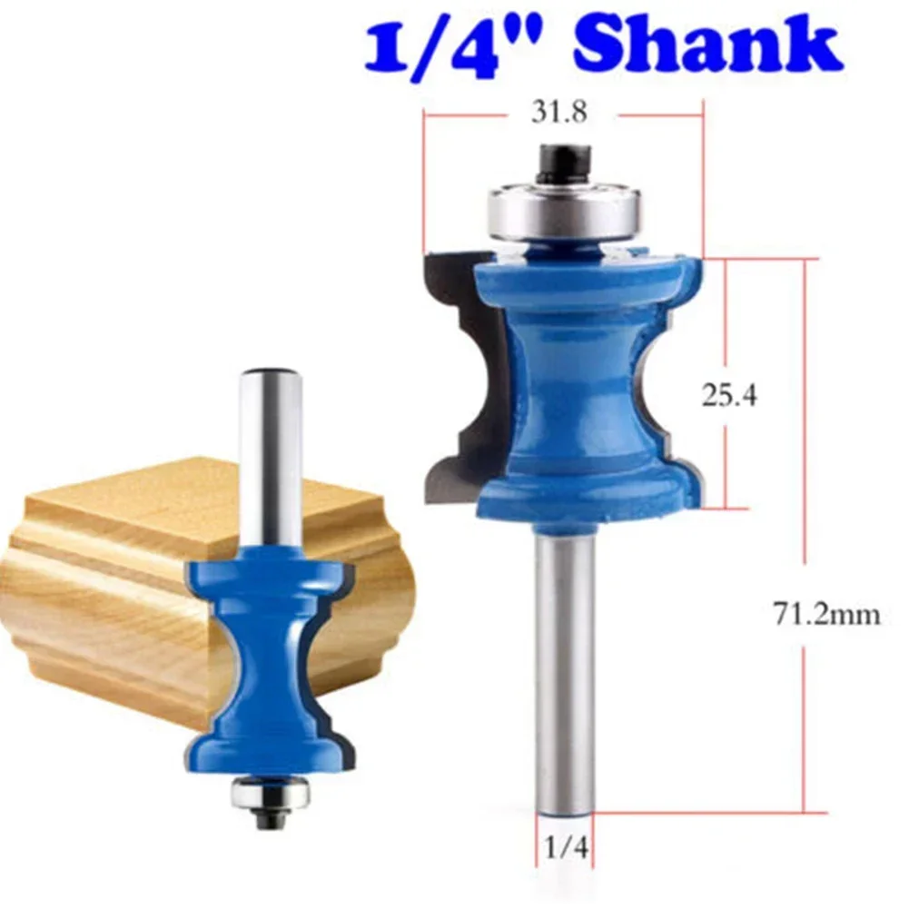 

High Quality Material Router Bit Blue Concave Nose Engraving Machine No Burr Table Chair Line Woodworking Tool