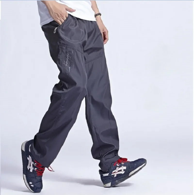 

Mens Autumn Summer Sportwear Pants Mens Casual Sweatpants Sports Breathable Joggers Quick Dry Trousers Male Loose Wide Leg Pants