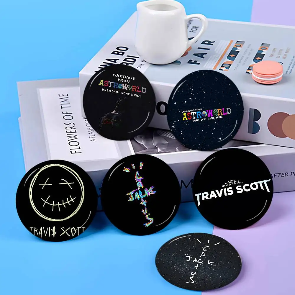 T-Travis S-ScottS Astroworld Tinplate Soft Button Pin Brooch Metal Badge Custom Jewelry Accessories Hat Bag Lapel
