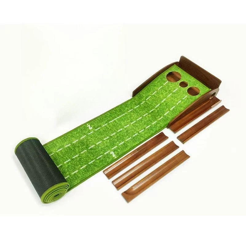 Golf solid wood putter practitioner nylon blanket single hole double hole three hole putter practitioner color box packaging