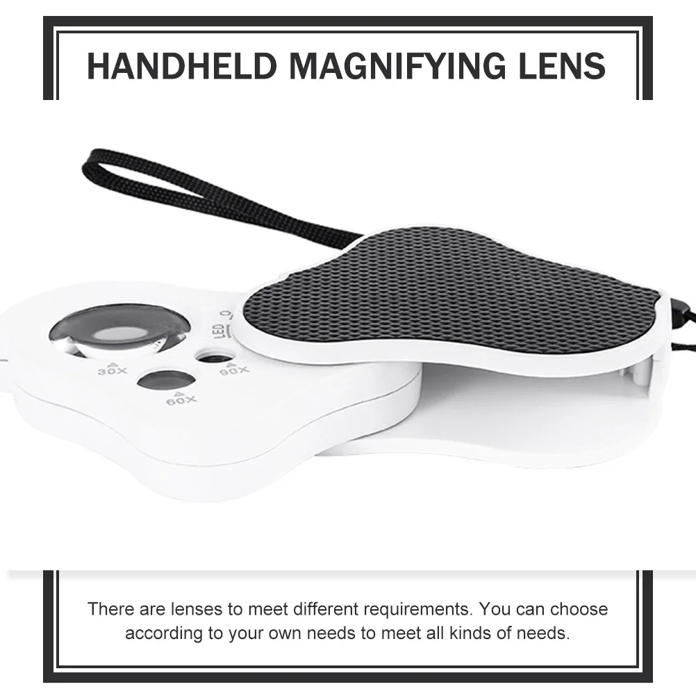 

Folding Dual Lens LED Magnifying Glass Portable Jewelry Magnifier Handheld High-Definition Reading Magnifier for Coins