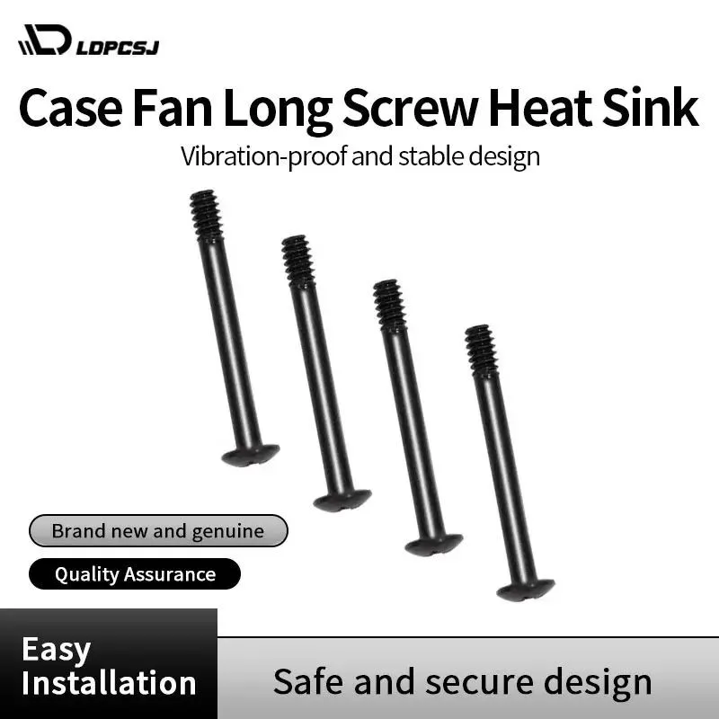 Ldpcsj 4/8/12/16/20Pcs Computer Case Fan Long Screw Radiator Pc Fan Screw Computer Cooling Chassis Fan Components Screw