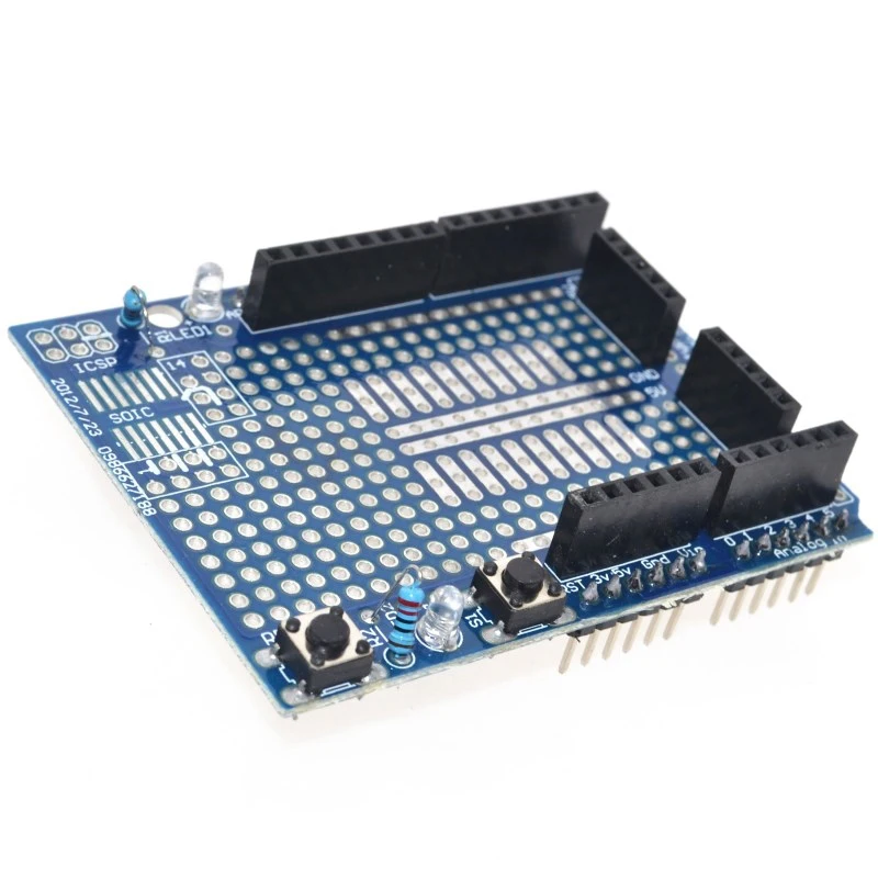 Protótipo UNO Proto Shield Placa de Expansão, Arduino UNO ProtoShield, Mini Bread Board, com base em SYB-170, 1 2Pcs