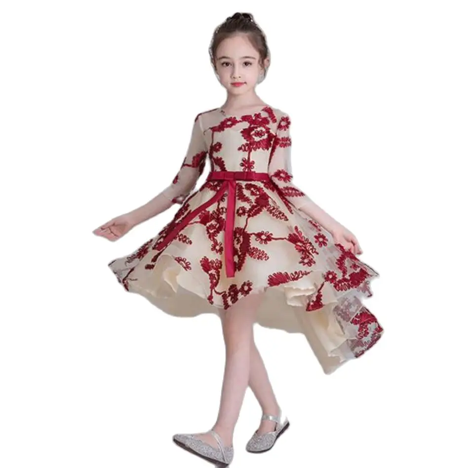 Lovely Flower Girl Dresses Kids Evening Gowns for Wedding Party First Communion Dresses Princess Appliques Vestido Comunion