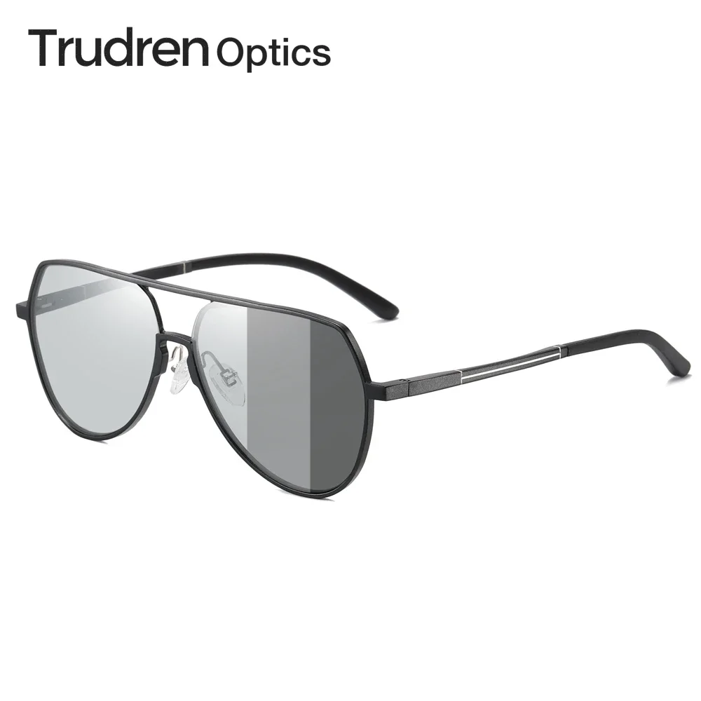 

Trudren Mens High Quality Business Sunglasses for Driver Flat Top Aviation Sun Glasses Aluminum Pilot Polarized Sunglass 5068