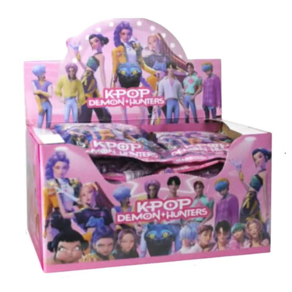 24 pçs caixa cega aleatória 5-12cm anime kpop caçadores de demônios grupo menina rumiira zeey figura ação modelos pvc brinquedo ornamentos presentes