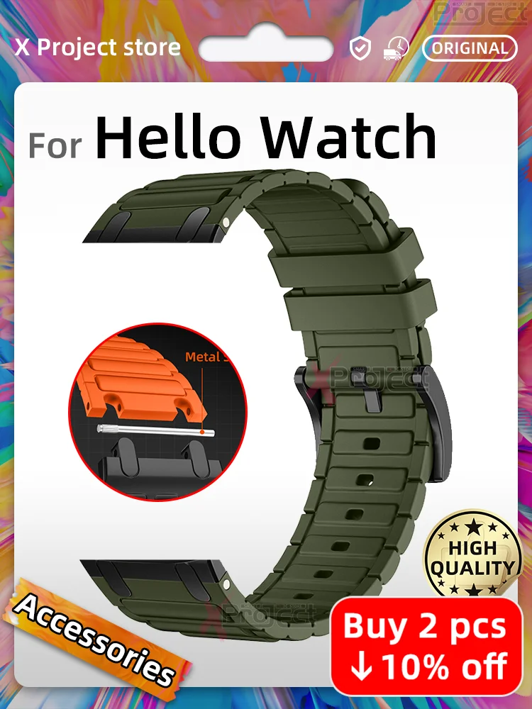 Silicone Strap For Hello Watch 3 Pro Plus Smart Watch Hello Watch 4 H14 H13 Ultra H13 H12 PRO Smartwatch Sport Waterproof Band