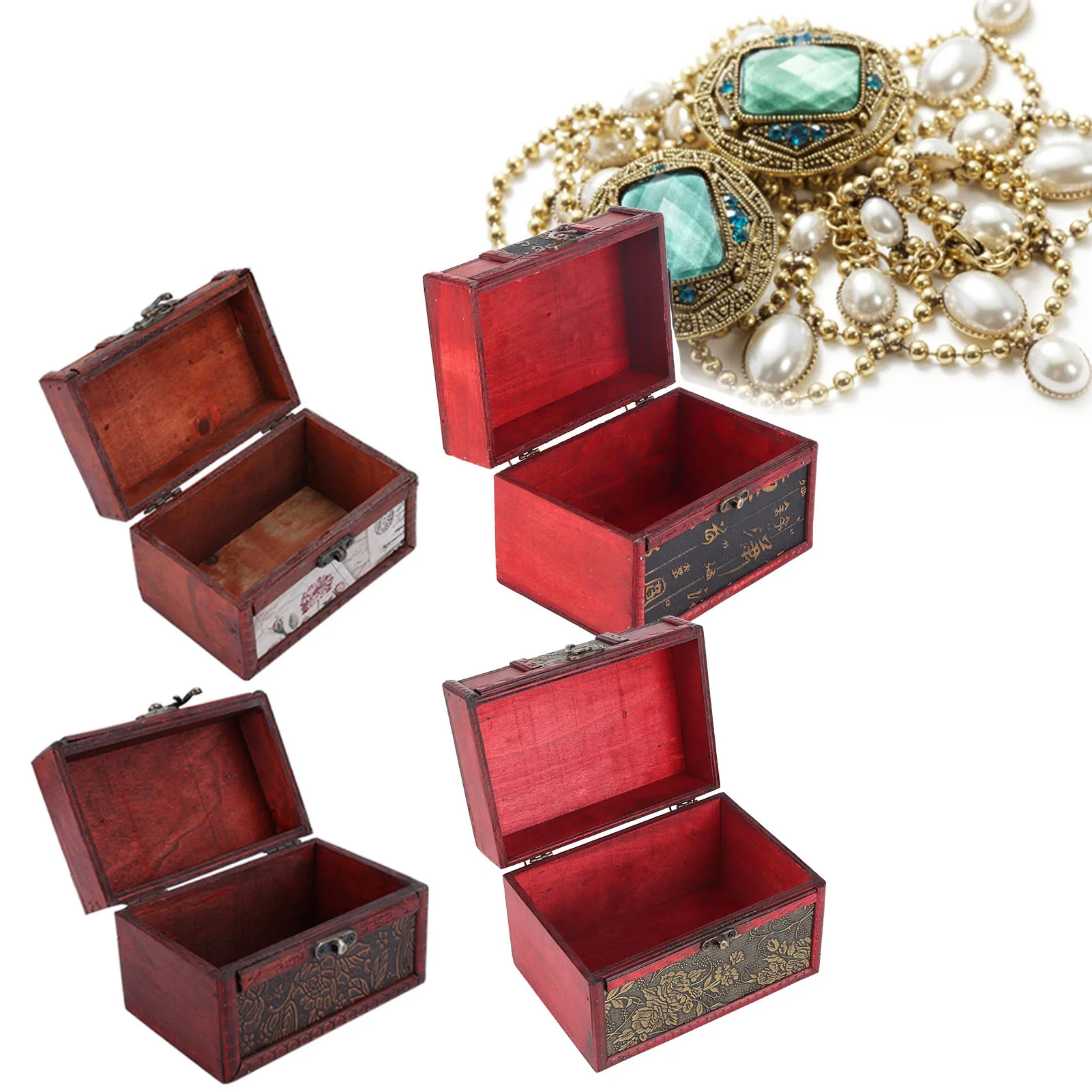 

Чехол-органайзер для шкатулки для драгоценностей, портативный чехол-органайзер для ювелирных изделий, деревянный чехол для хранения ювелирных изделий из искусственной кожи