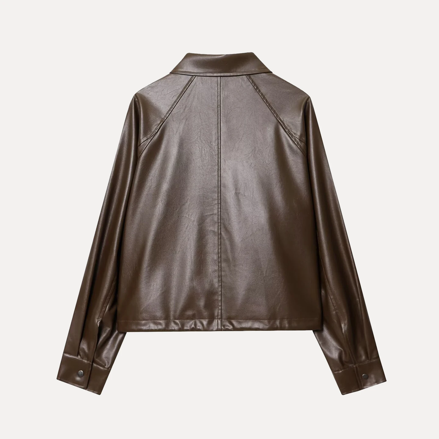 Cappotto sciolto in pelle Dstring Jaet da donna Faion Personali Autunno New Sle Z Commute Sle Long Sve ort