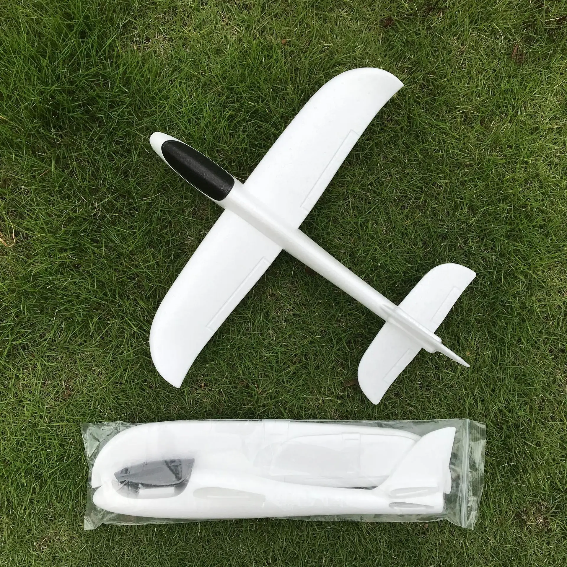 Large Size Pure White 49cm Hand Thrown Airplane Big Foam Plane Glider Model Outdoor Children\'s Toys Aircraft Kids Birthday Gift