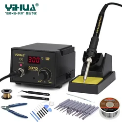 220V/110V 50W Temperature Control ESD Digital Soldering Station / Rework Stations YIHUA 937D with EU/US plug