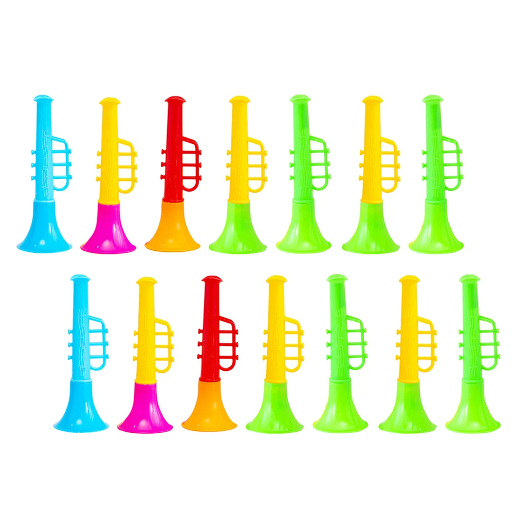 20pcs Mini Plastic Toy Trumpets for Kids Lightweight Loud Sound Colorful Design Store Birthday Gifts Safe