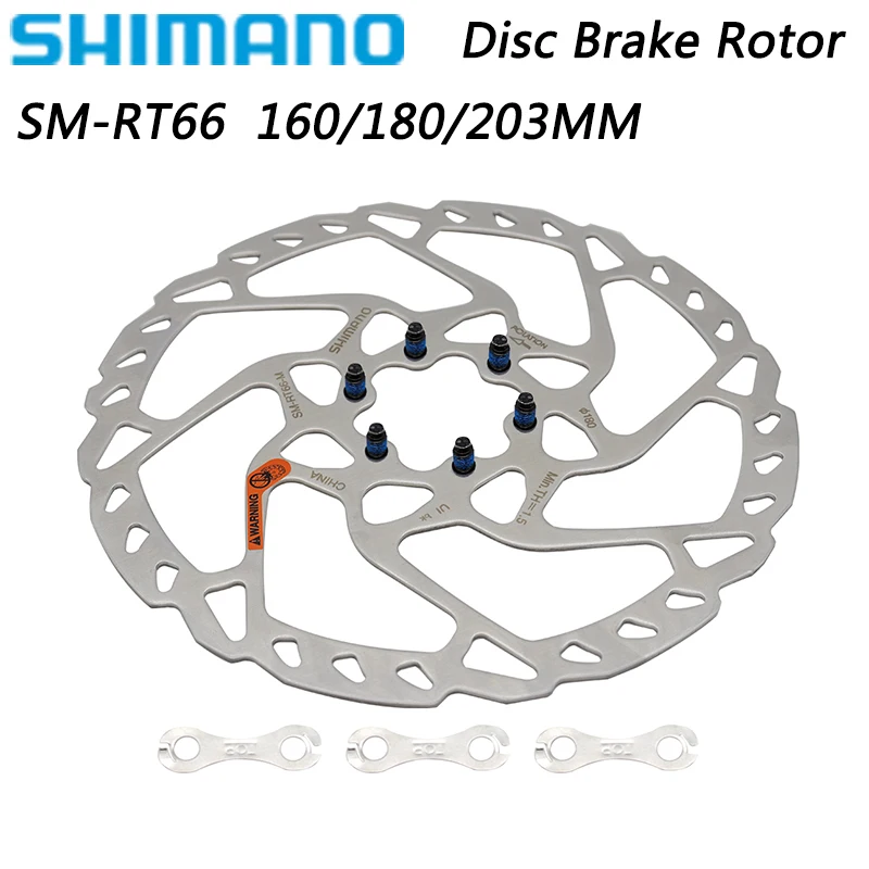 SHIMANO DEORE SM-RT66 160mm 180mm 203MM Bicycle MTB Bike 6-Bolt Disc Brake Rotor For Mountain Bicycle Original Parts